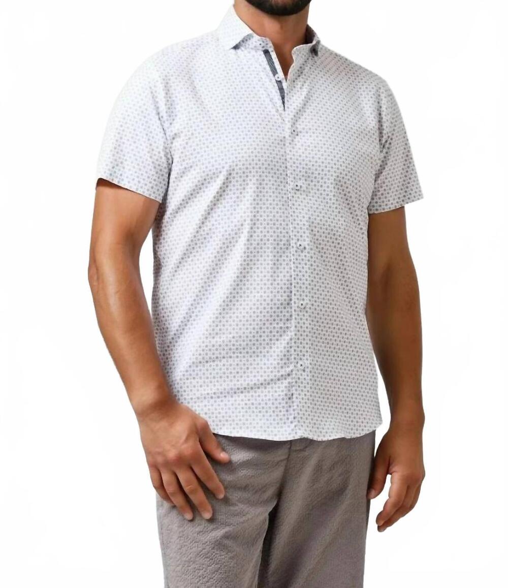 NEW STONE ROSE nova circular print shirt in med green